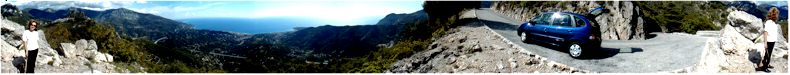 View from the panoramic viewpoint on the road between St Agnes and Peille,  in the Maritime Alps - near to Menton - Sept 2002
