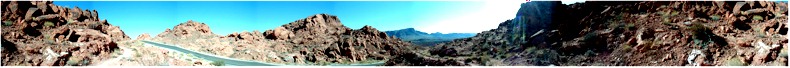 Panorama from the Eastern End of the Valley of Fire State Park, Nevada - Entering the Valley from Lake Mead Road,