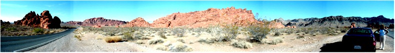 Panorama of the Valley of Fire State Park - Nevada