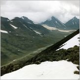 Click to enlarge photo of the challenging 2 week hike from Abisko to Nikkaluokta - Via Kebnekaise-2117Metres-Sweden's Highest Peak