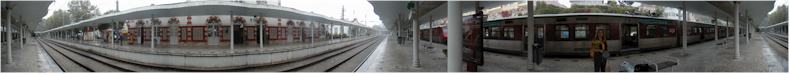 Sintra Railway Station on a wet and cloudy day