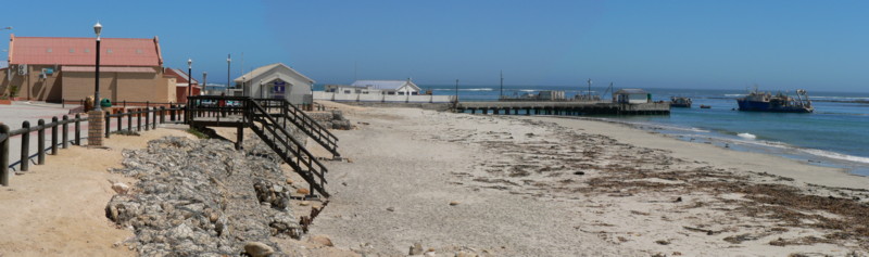 Port Nolloth on the Atlantic Diamond Coast in the afternoon after the thick mist had been dispersed by a fresh wind