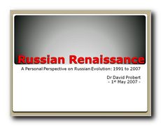Right Click to Download Presentation Slides on A Russian Renaissance given to the Phoenix Club in Highclere, Hampshire!